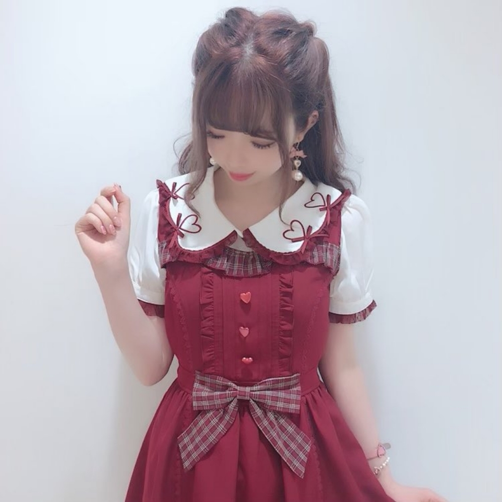 Liz Lisa Heart Blouse in Bordeaux